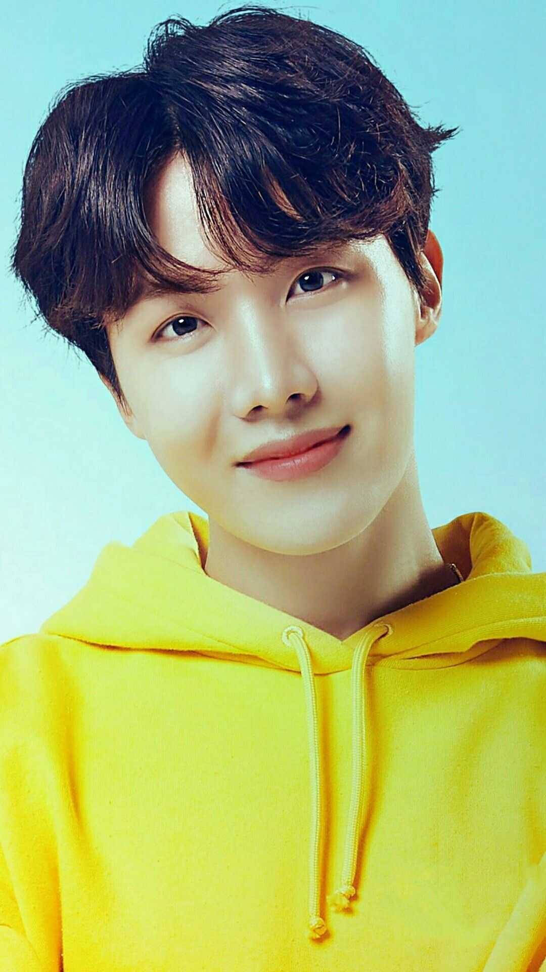 J-hope, yellow hoodie, dark hair, Full HD Phone Wallpaper