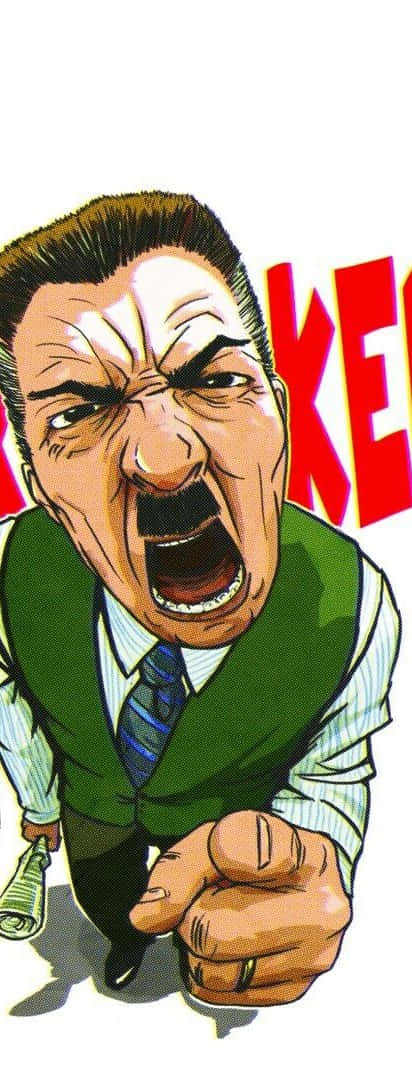 J Jonah Jameson, green vest, cartoon man, SD Phone Wallpaper