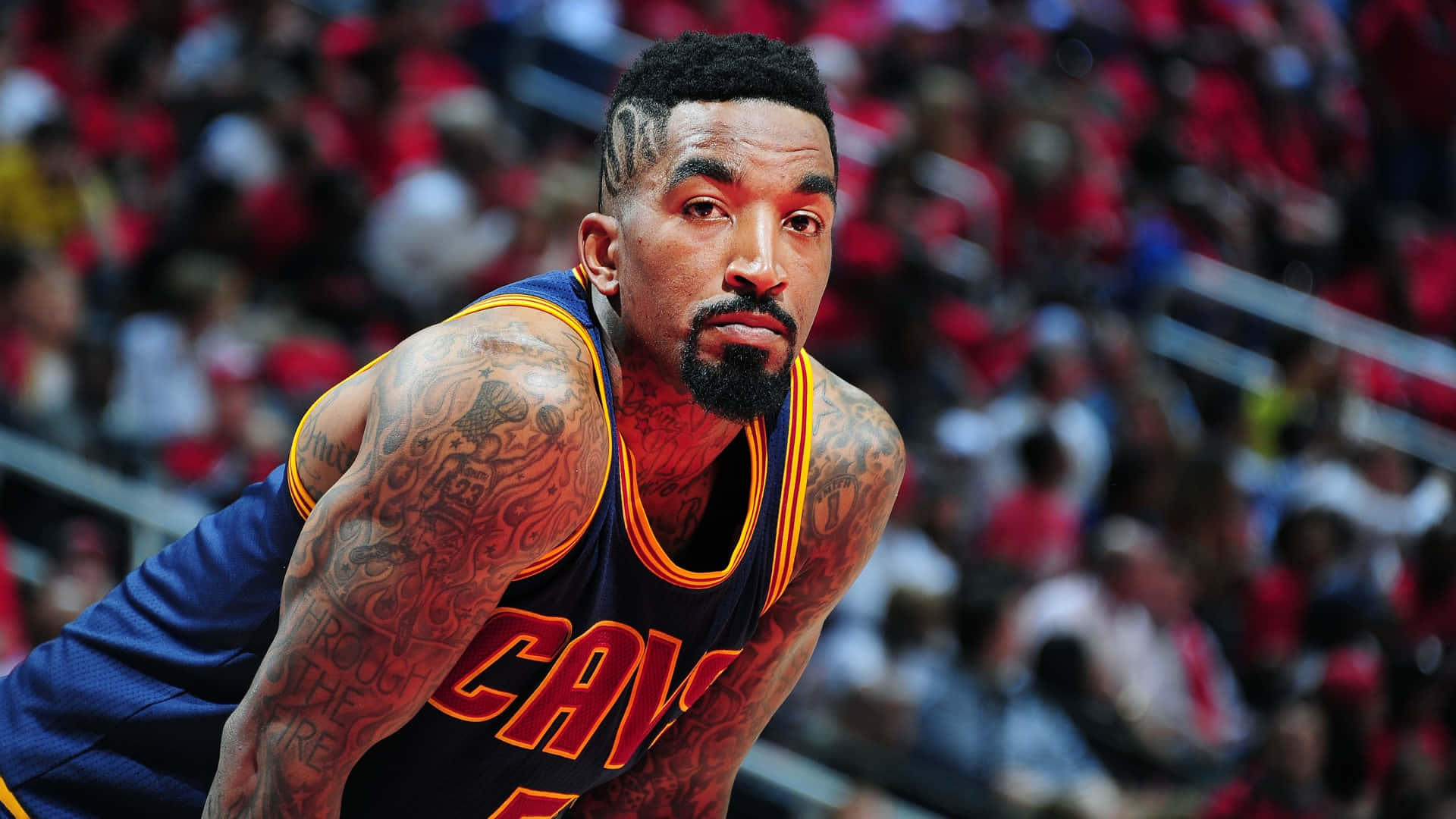 J.R. Smith, blue and gold jersey, basketball player, Full HD Desktop Wallpaper