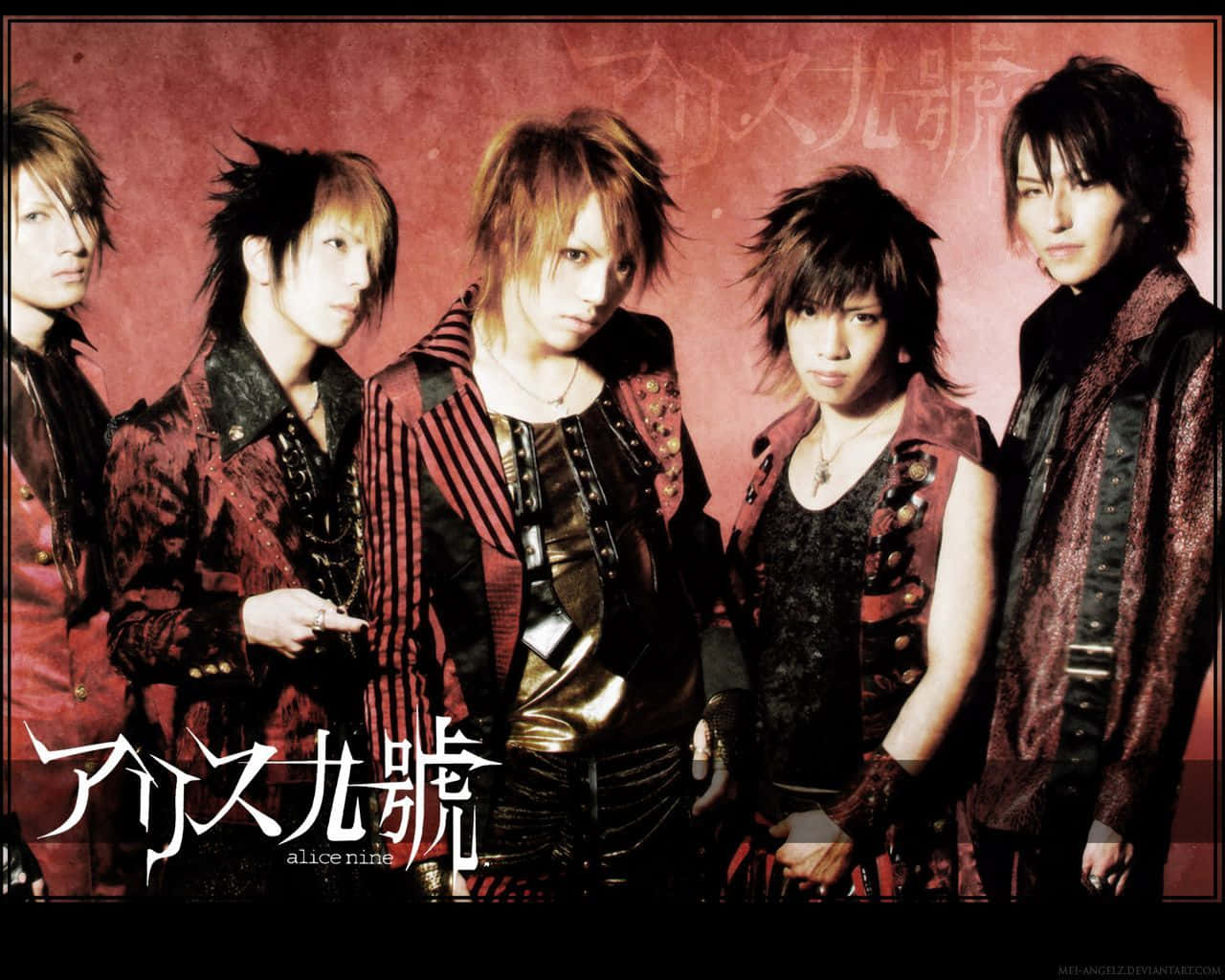 J-Rock, visual kei, textured red backdrop, HD Desktop Wallpaper