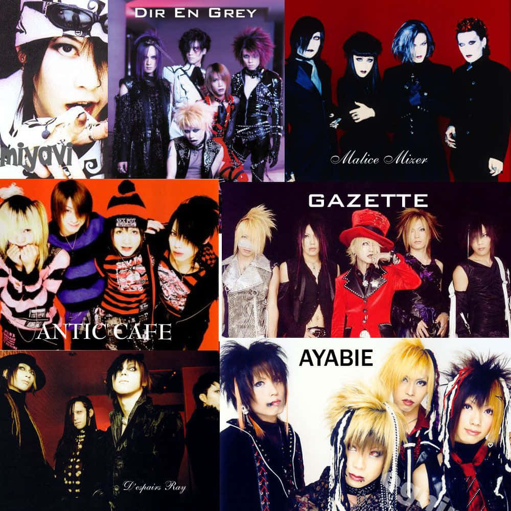 J-Rock, visual kei bands, dramatic makeup, SD Desktop Wallpaper