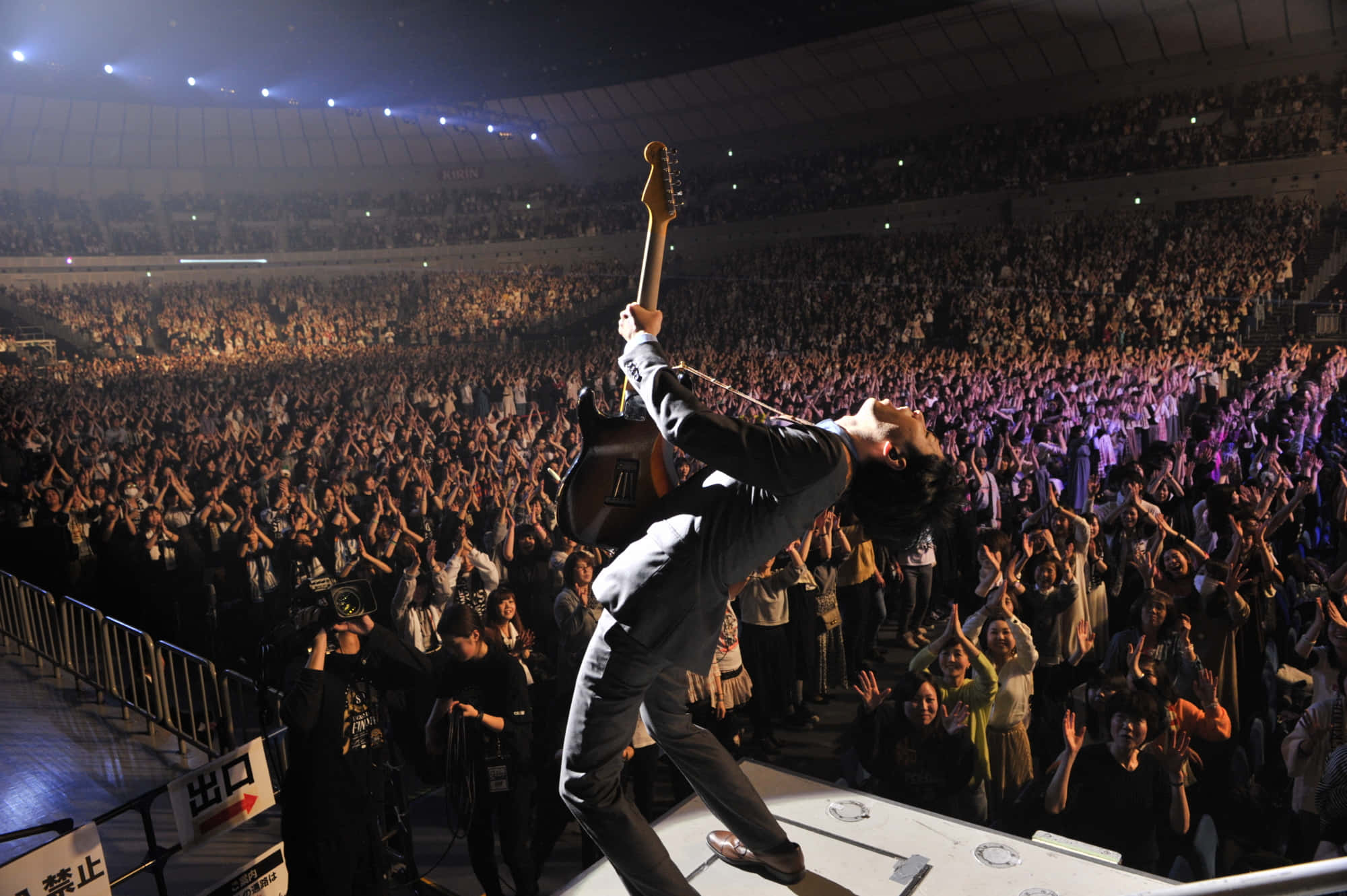 J-Rock, guitarist, stadium lights, Full HD Desktop Wallpaper