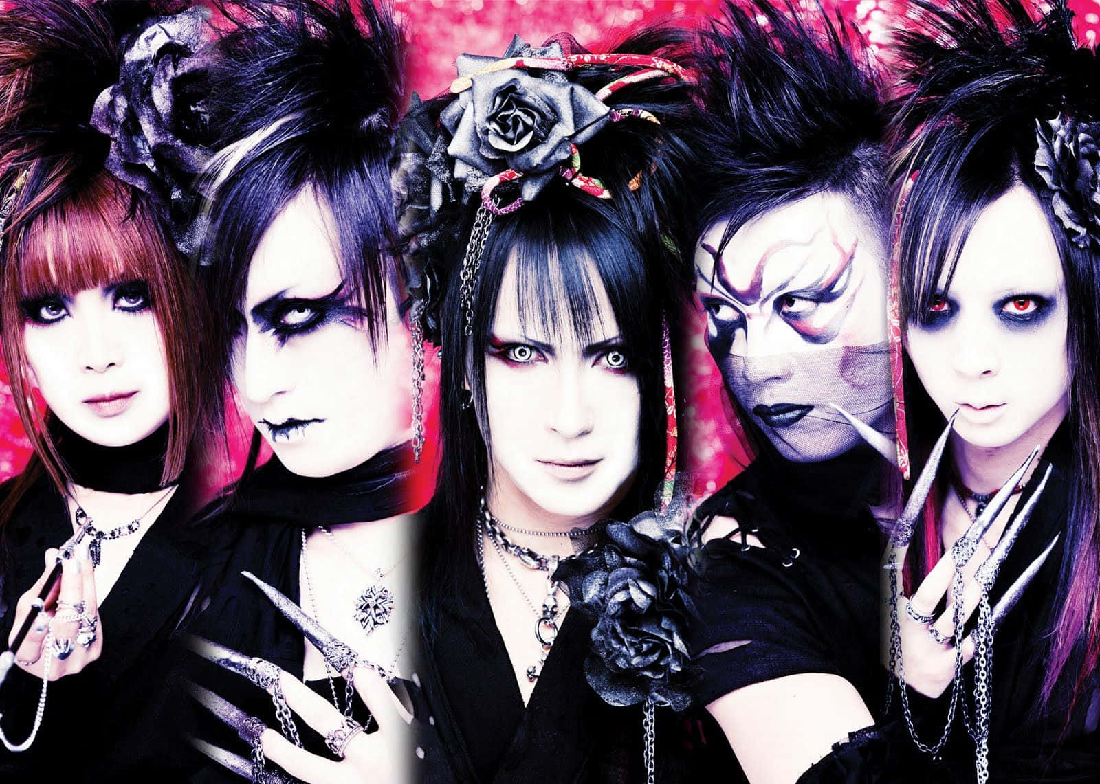 J-Rock, gothic musicians, spiked hair, HD Desktop Wallpaper