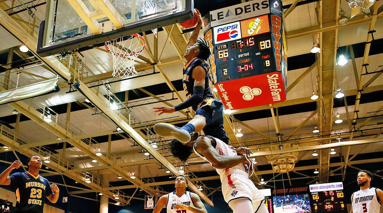 Ja Morant Dunk, NCAA Game, basketball player, HD Desktop Wallpaper