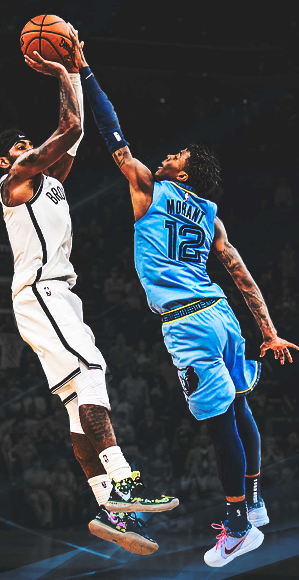 Ja Morant, basketball, blue jersey number 12, HD Phone Wallpaper