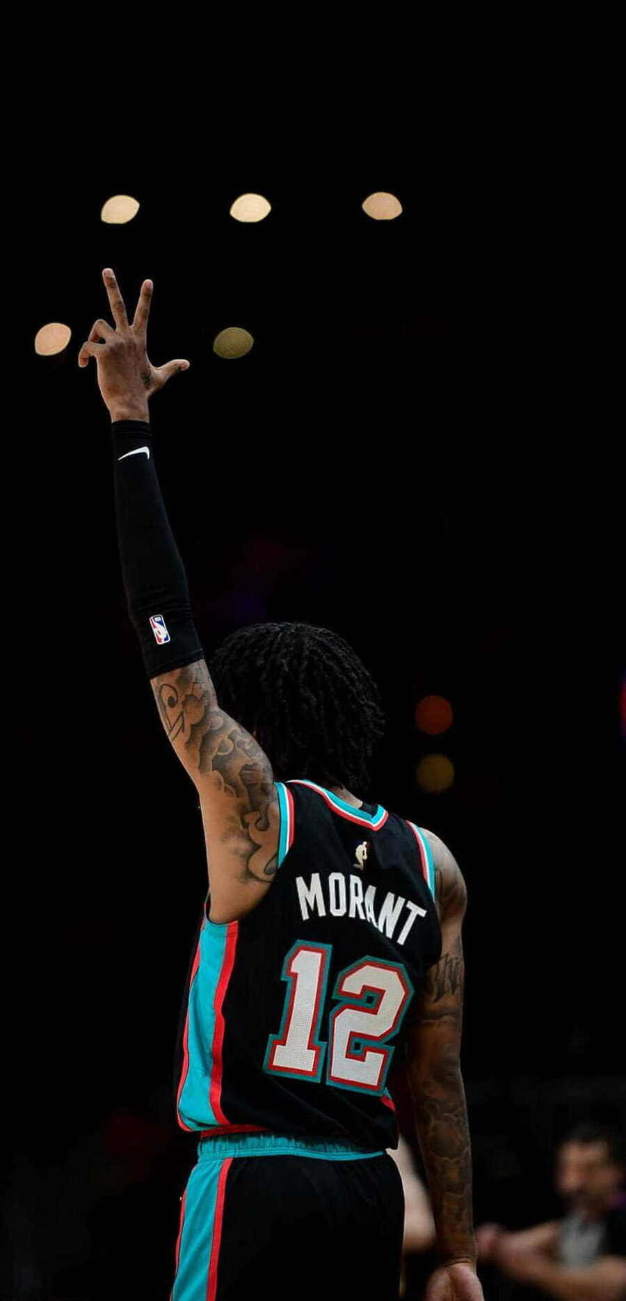 Ja Morant, black teal jersey, number 12, HD Phone Wallpaper
