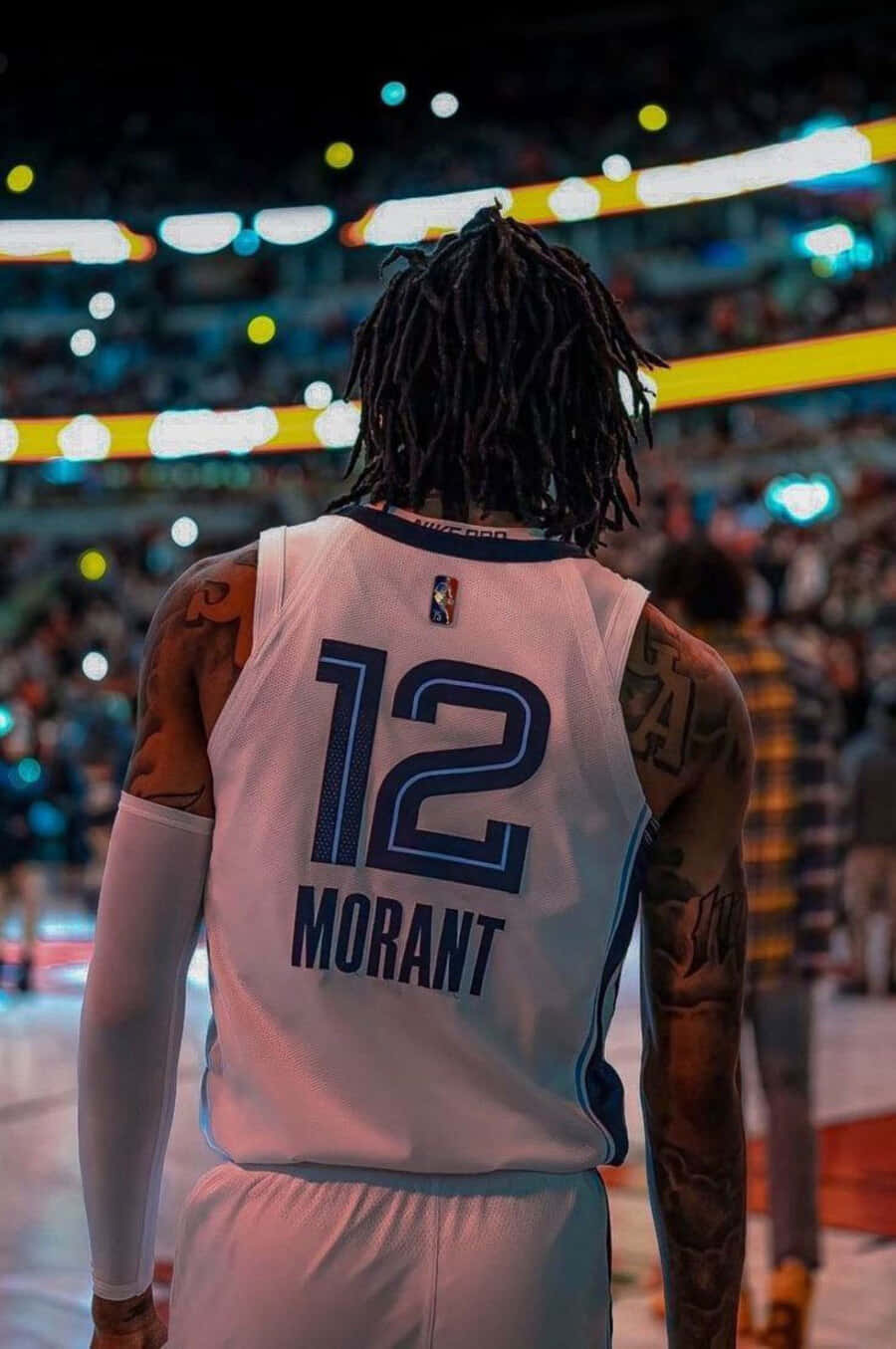 Ja Morant, number 12, white jersey, HD Phone Wallpaper