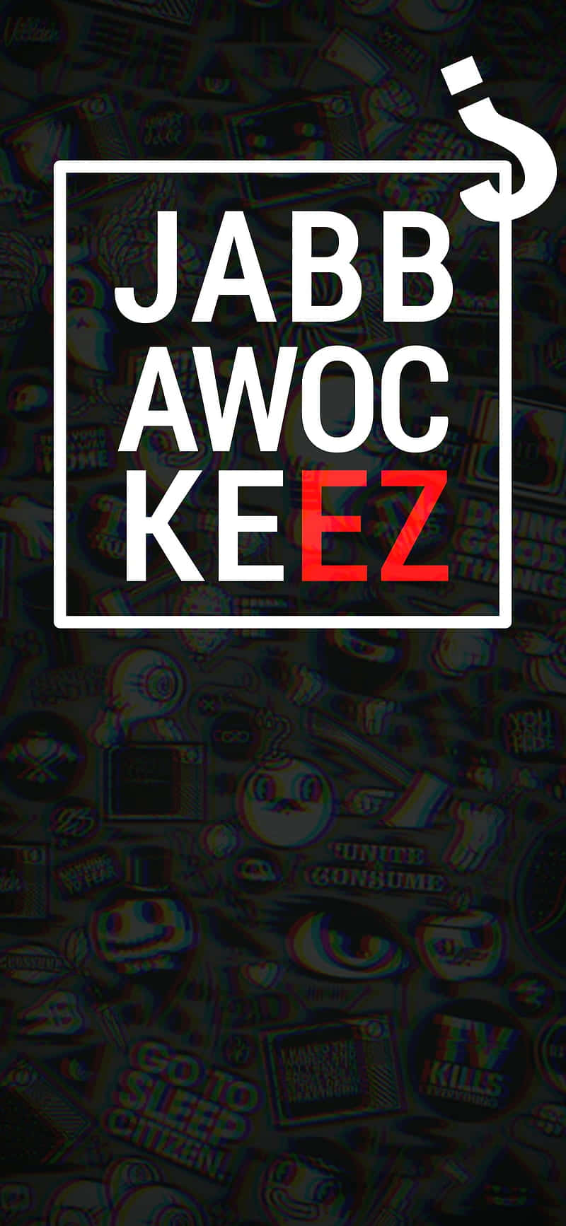 Jabbawockeez, Red And White Word Logo, white box, HD Phone Wallpaper