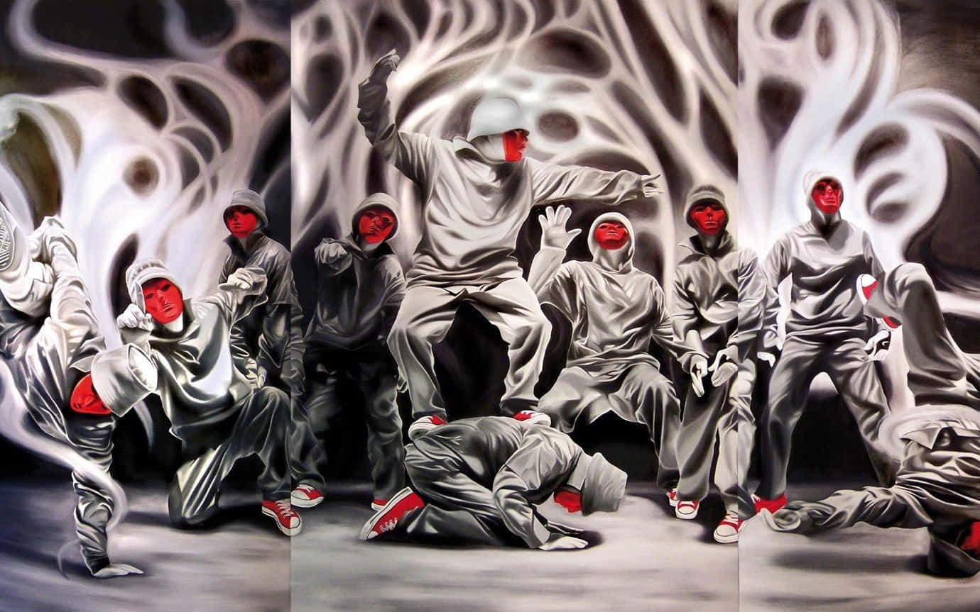 Jabbawockeez, red mask, silver suits, HD Desktop Wallpaper