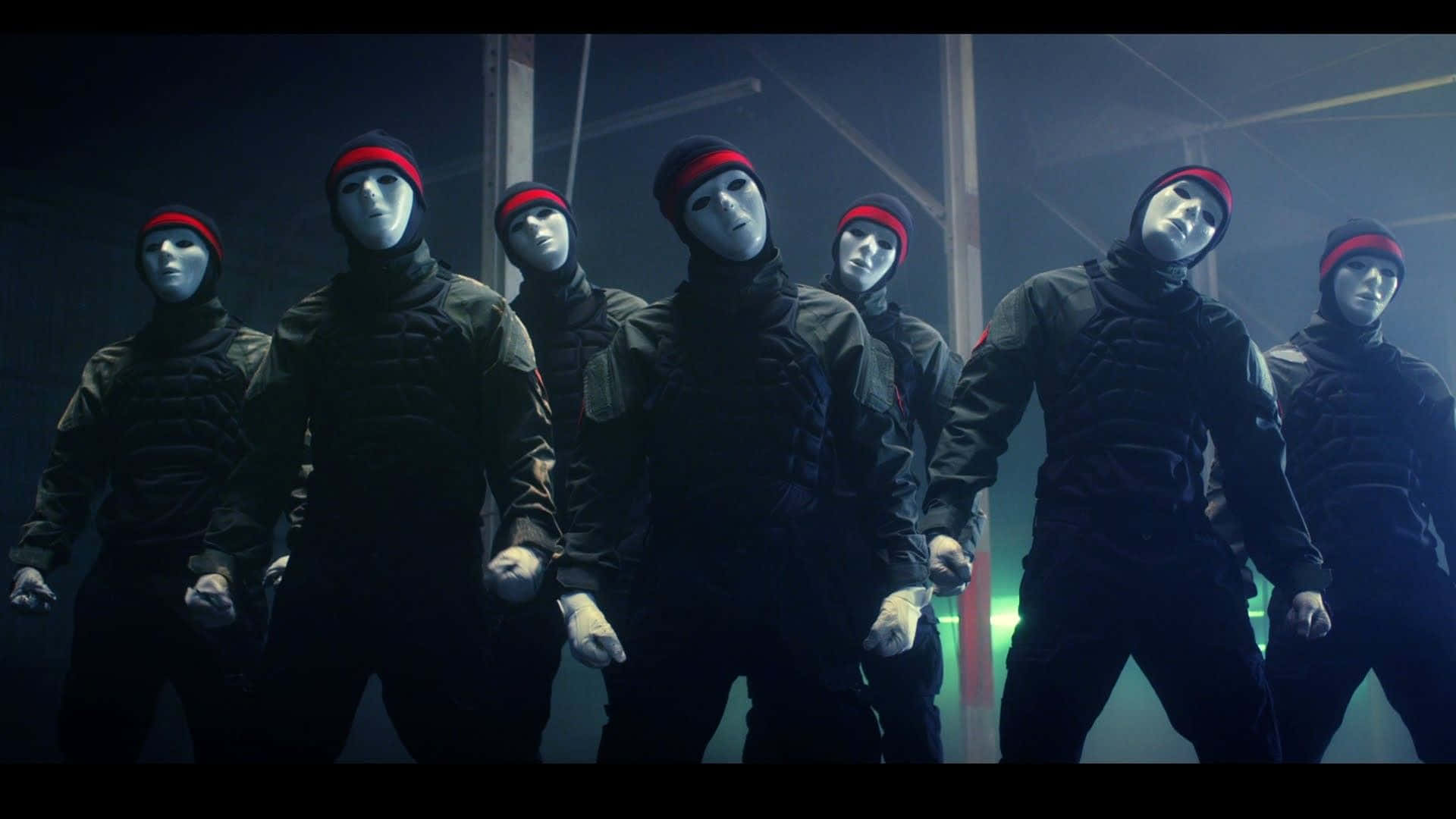 Jabbawockeez, black clothes, tactical gear, Full HD Desktop Wallpaper