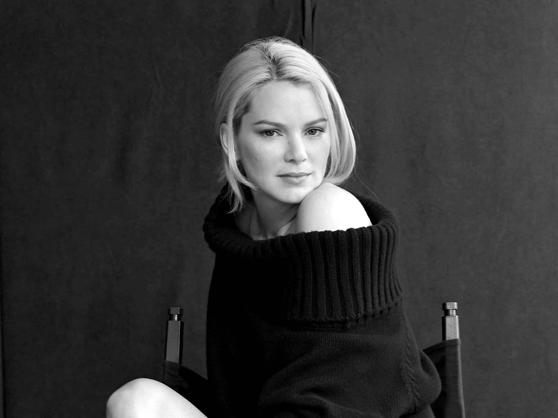 Jacinda Barrett, blonde hair, black sweater, Full HD Desktop Wallpaper