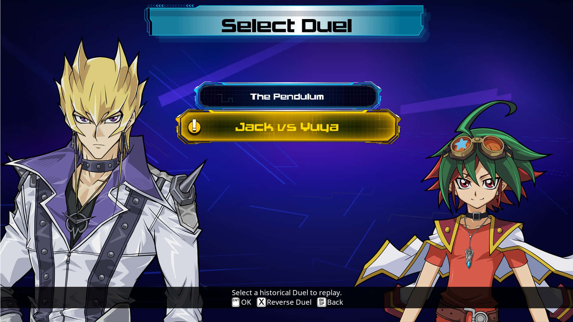 Jack Atlas, anime duelists, glowing digital duel selection screen, Full HD Desktop Wallpaper