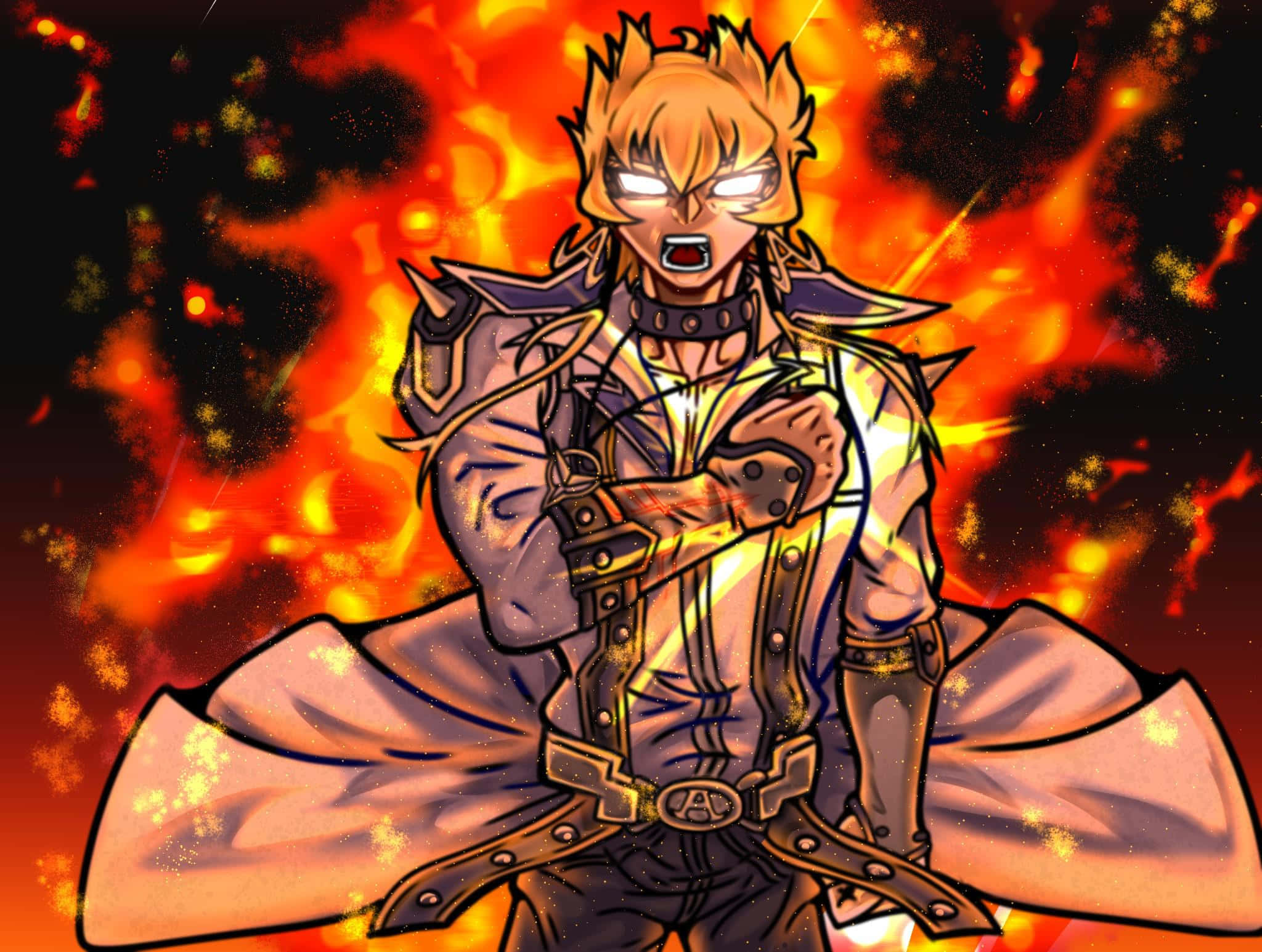 Jack Atlas, duel disk, fiery-haired, Full HD Desktop Wallpaper