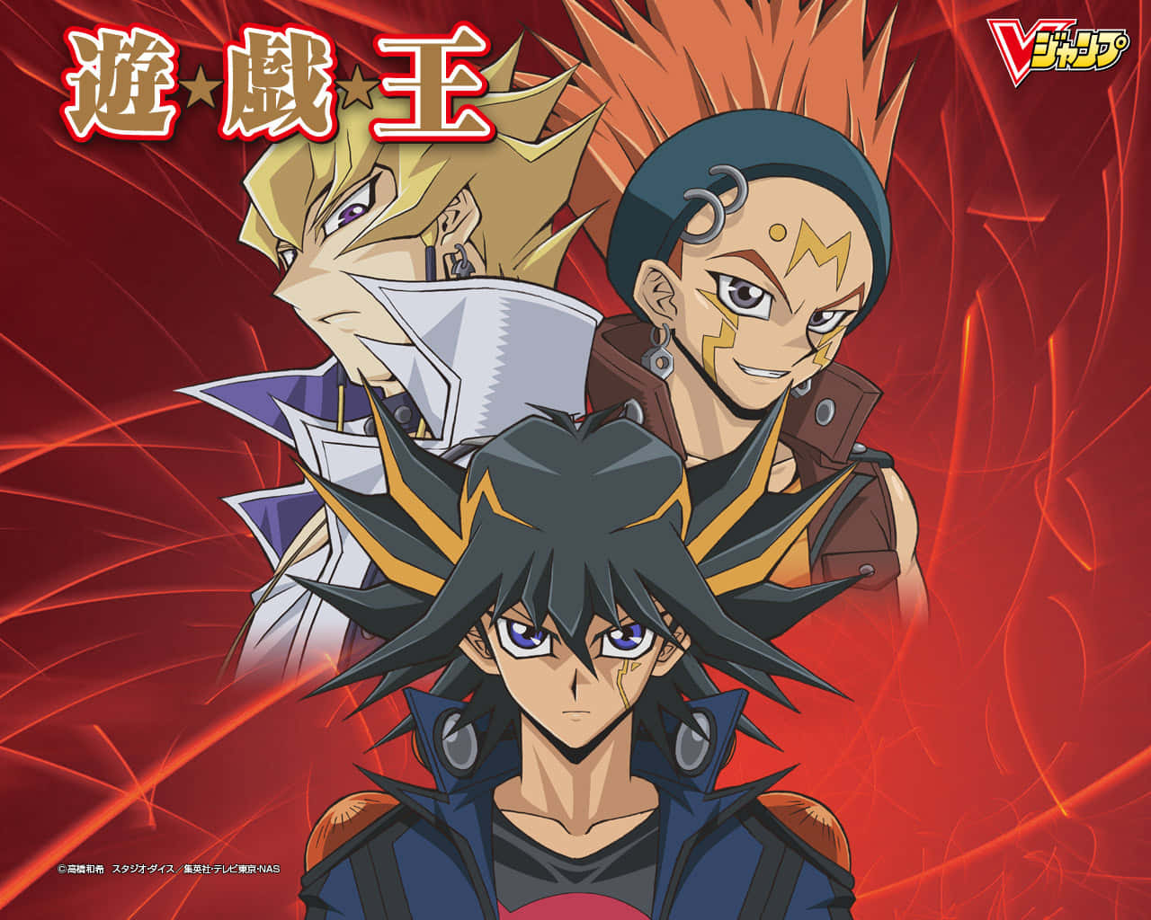 Jack Atlas, anime characters, spiky hair, HD Desktop Wallpaper