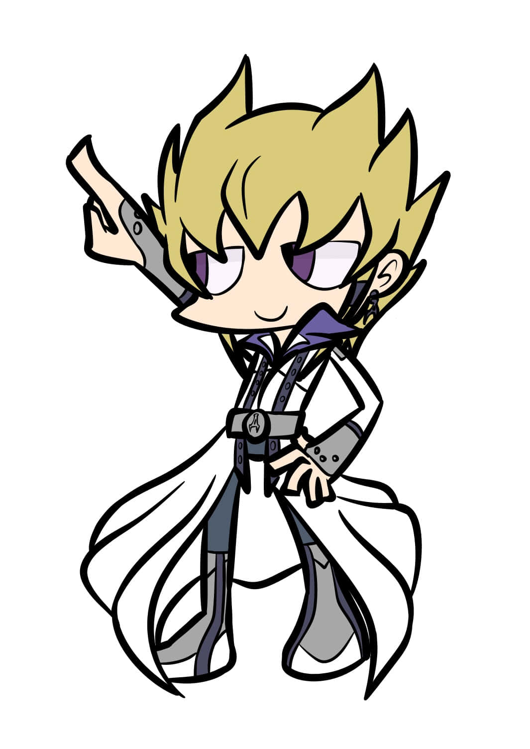 Jack Atlas, chibi anime character, spiky blonde hair, HD Phone Wallpaper