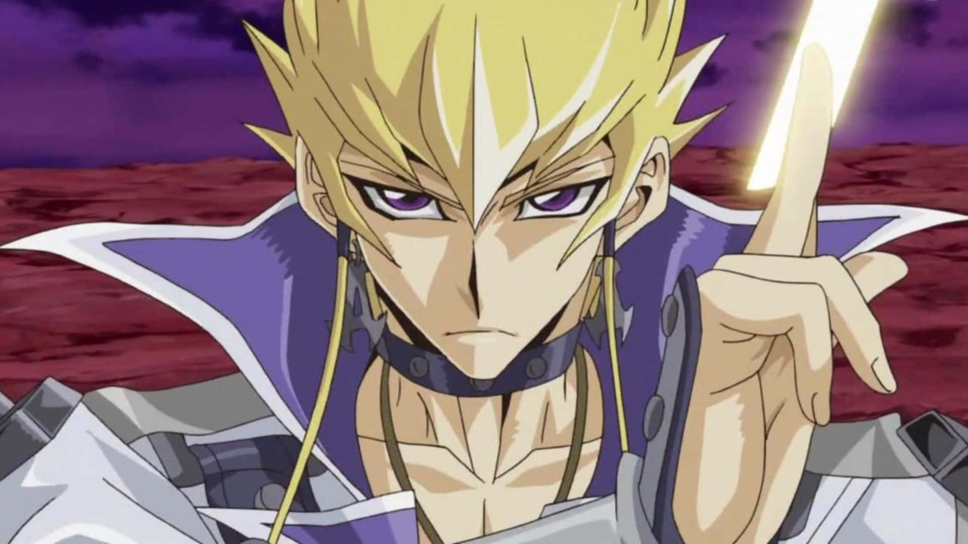 Jack Atlas, anime character, spiky blonde hair, Full HD Desktop Wallpaper
