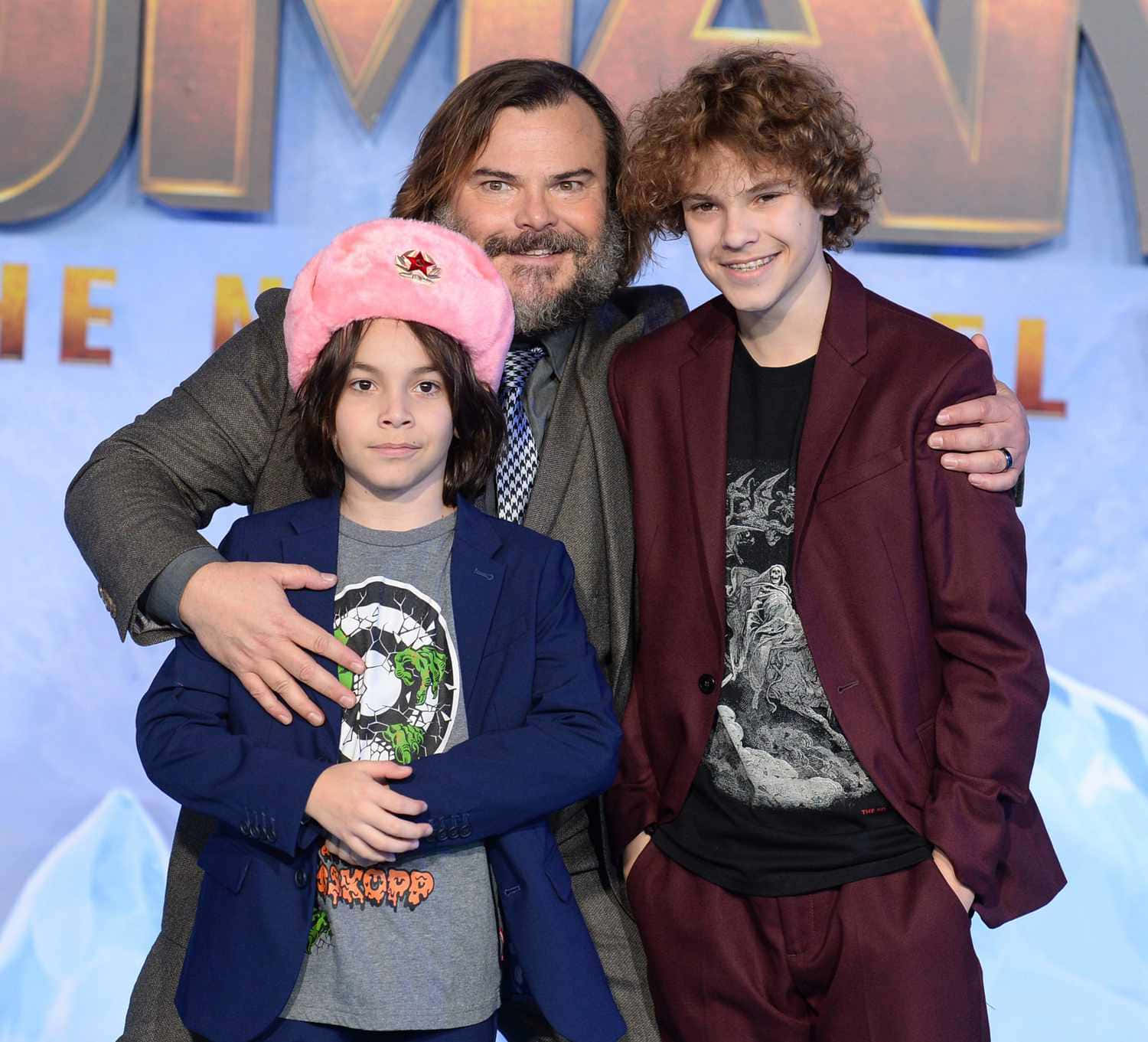 jack black, movie premiere, metallic logo backdrop, HD Desktop Wallpaper