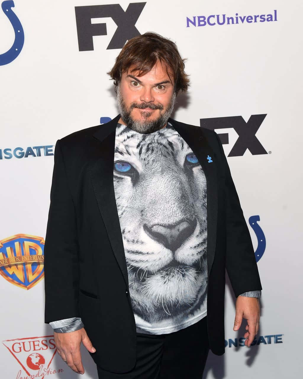 Jack Black, black blazer, white t-shirt, HD Phone Wallpaper