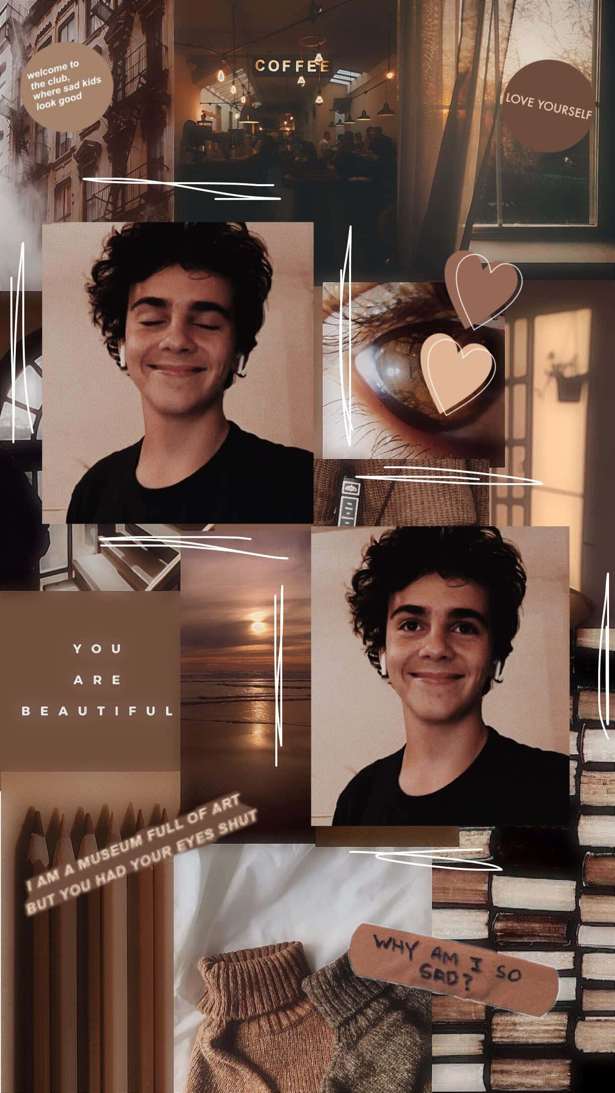 Jack Dylan Grazer, sunset, coffee shop, Full HD Phone Wallpaper