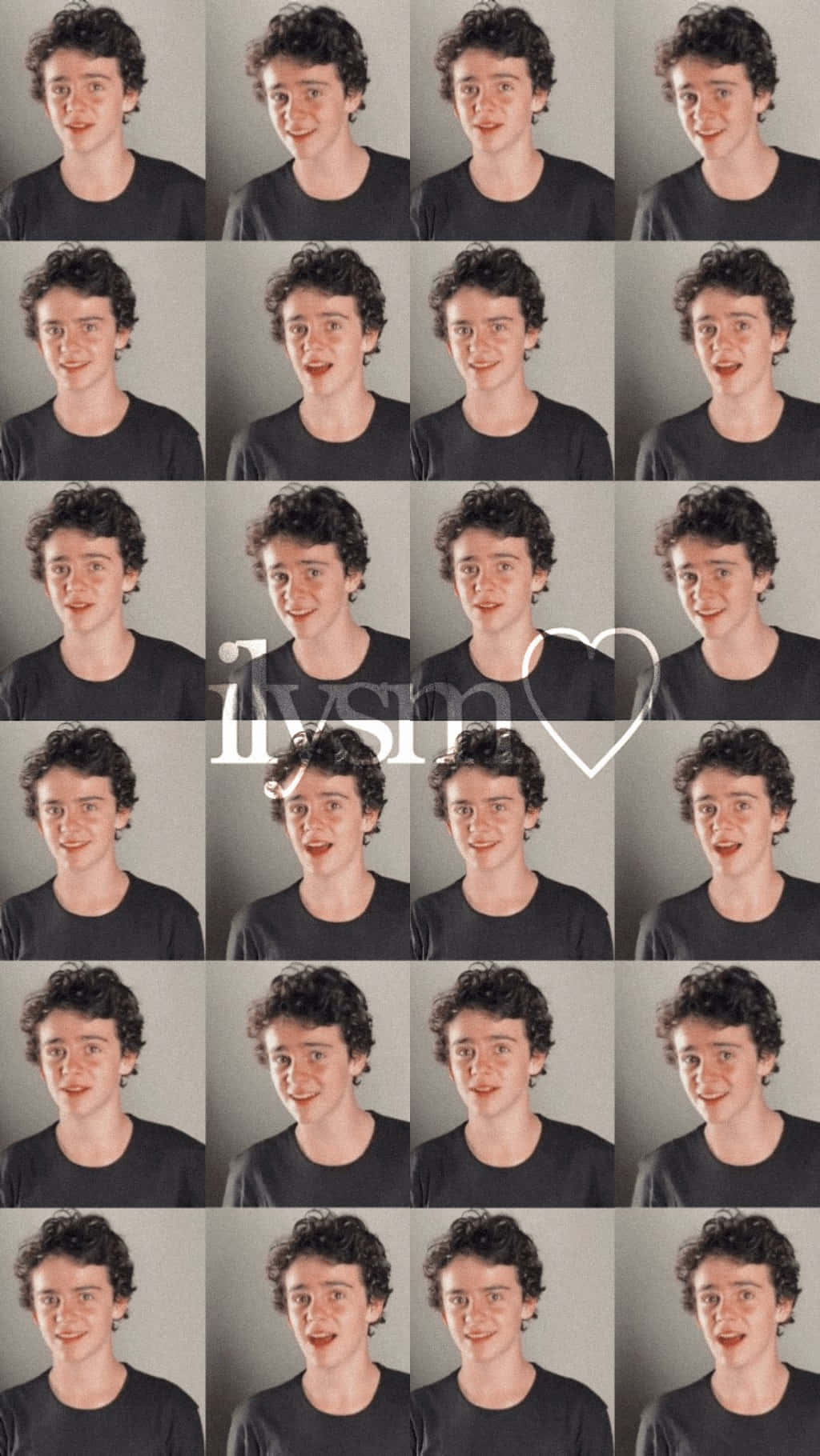 Jack Dylan Grazer, curly hair, plain gray background, HD Phone Wallpaper