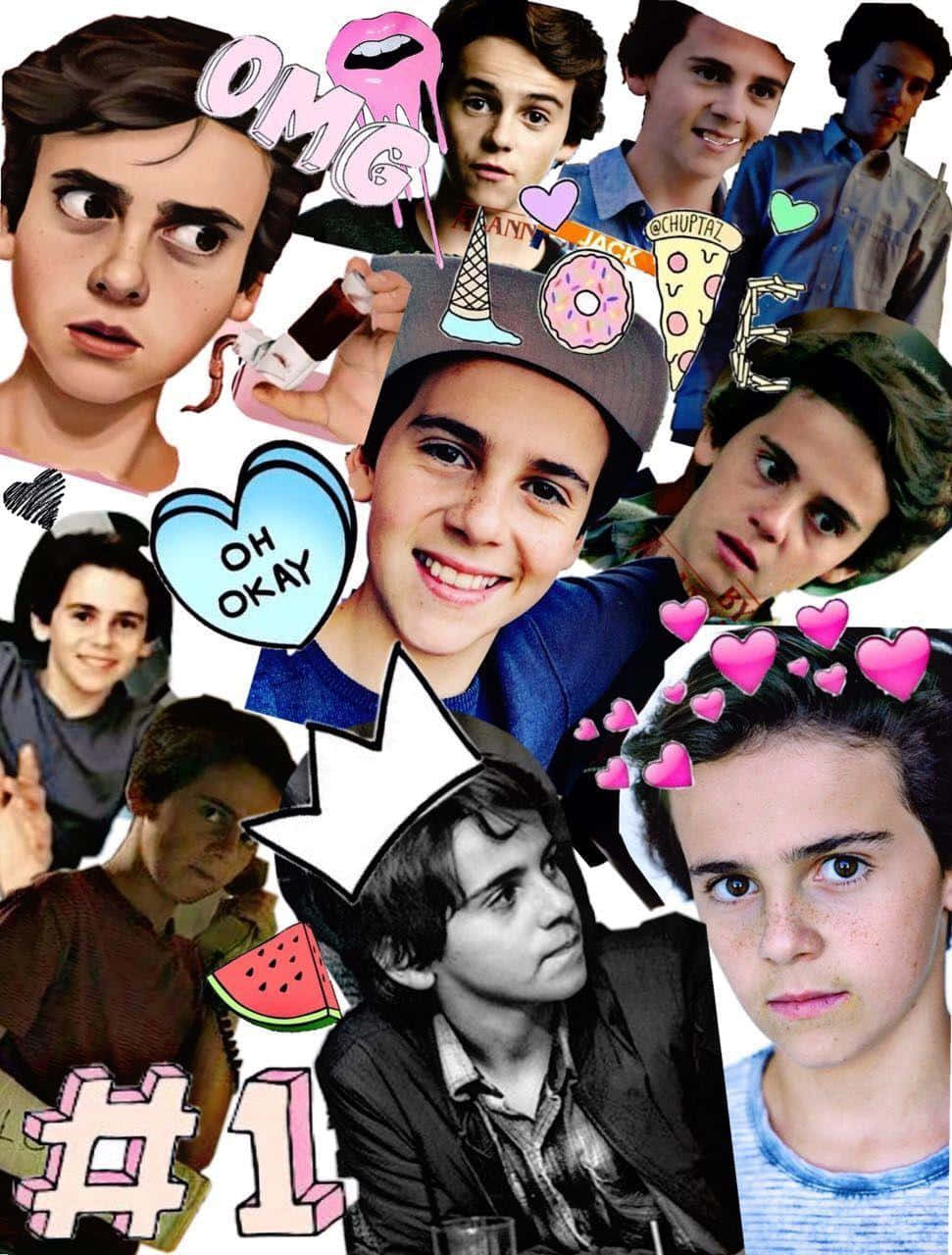 Jack Dylan Grazer, collage, cartoon graphics, HD Phone Wallpaper