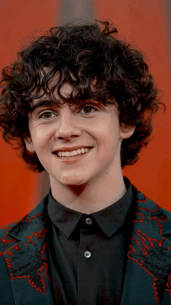 Jack Dylan Grazer, red carpet, vibrant orange background, SD Phone Wallpaper