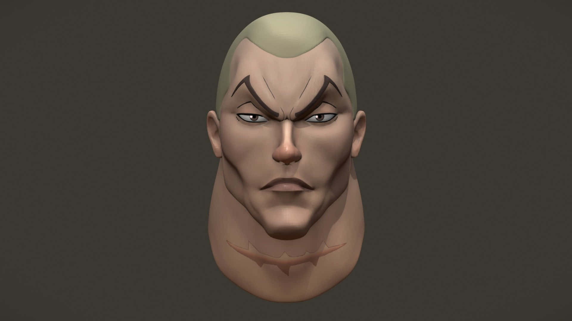 Jack Hanma, anime-style, shaved head, Full HD Desktop Wallpaper