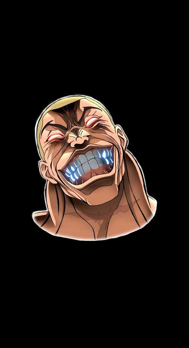 Jack Hanma, bald head, glowing blue teeth, HD Phone Wallpaper