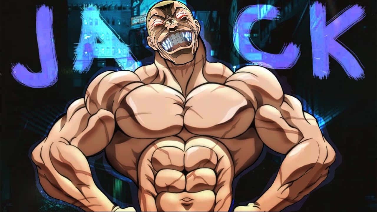 Jack Hanma, hyper muscular anime character, dark cityscape, HD Desktop Wallpaper