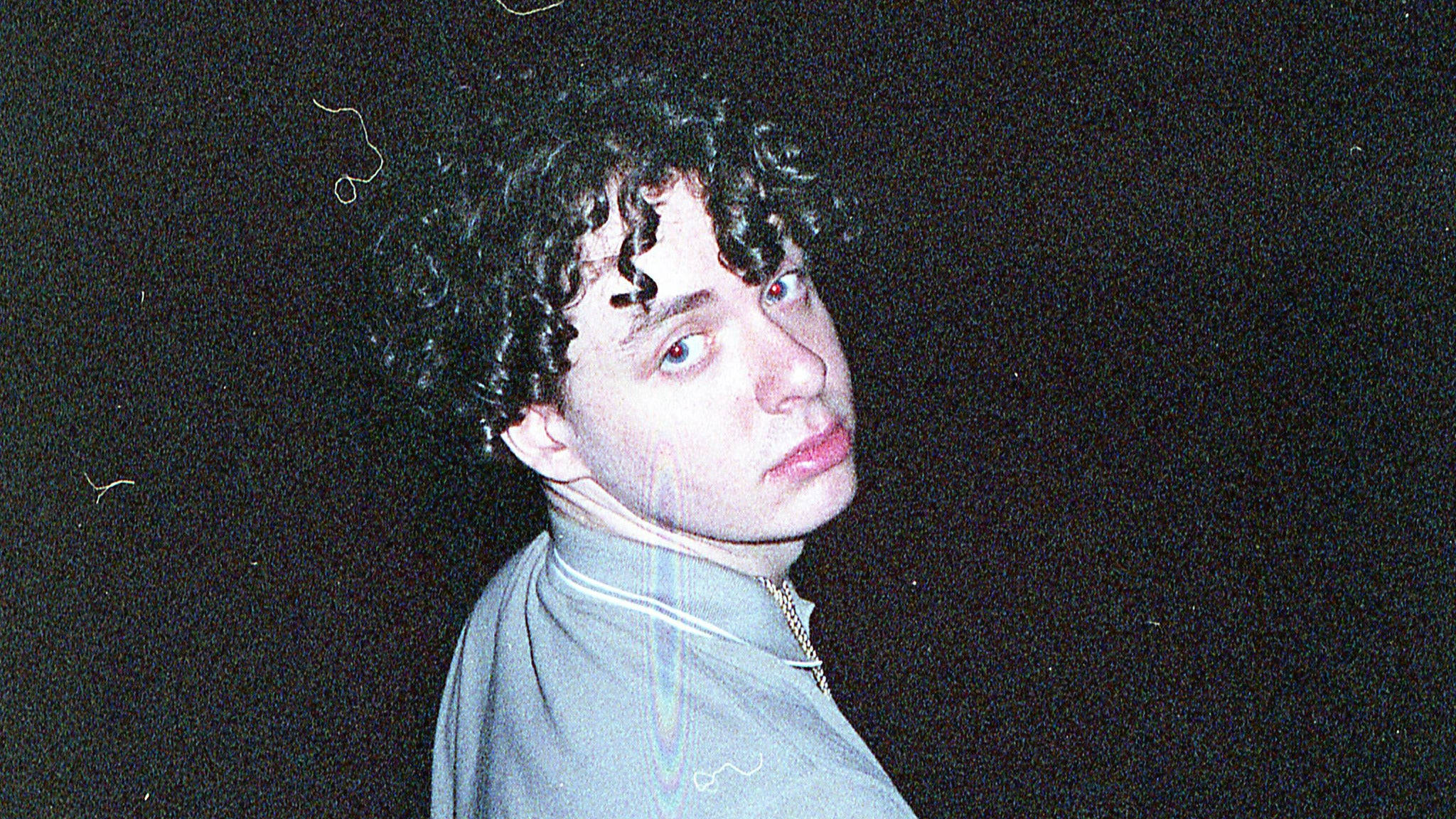 Jack Harlow, curly hair, dark grainy background, Full HD Desktop Wallpaper