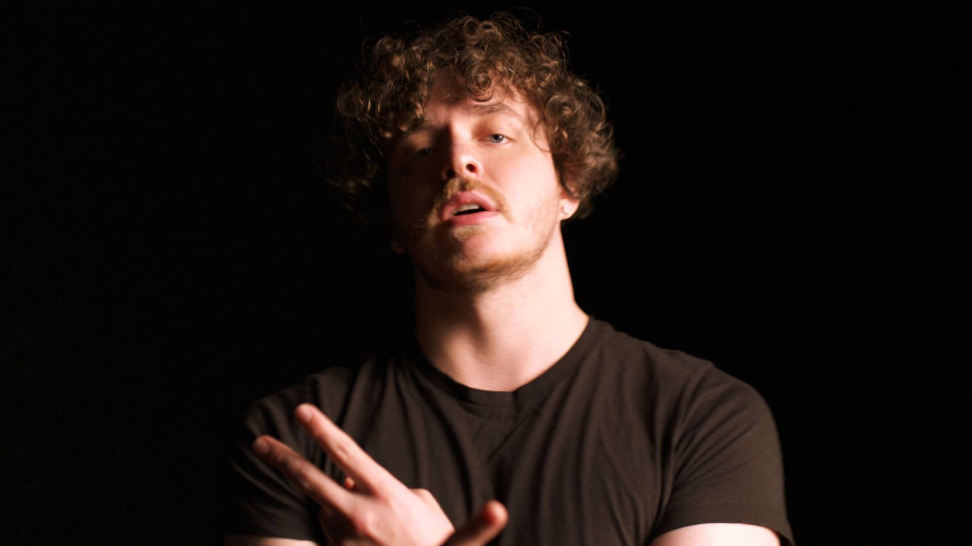 Jack Harlow, black scrim, curly hair, Full HD Desktop Wallpaper