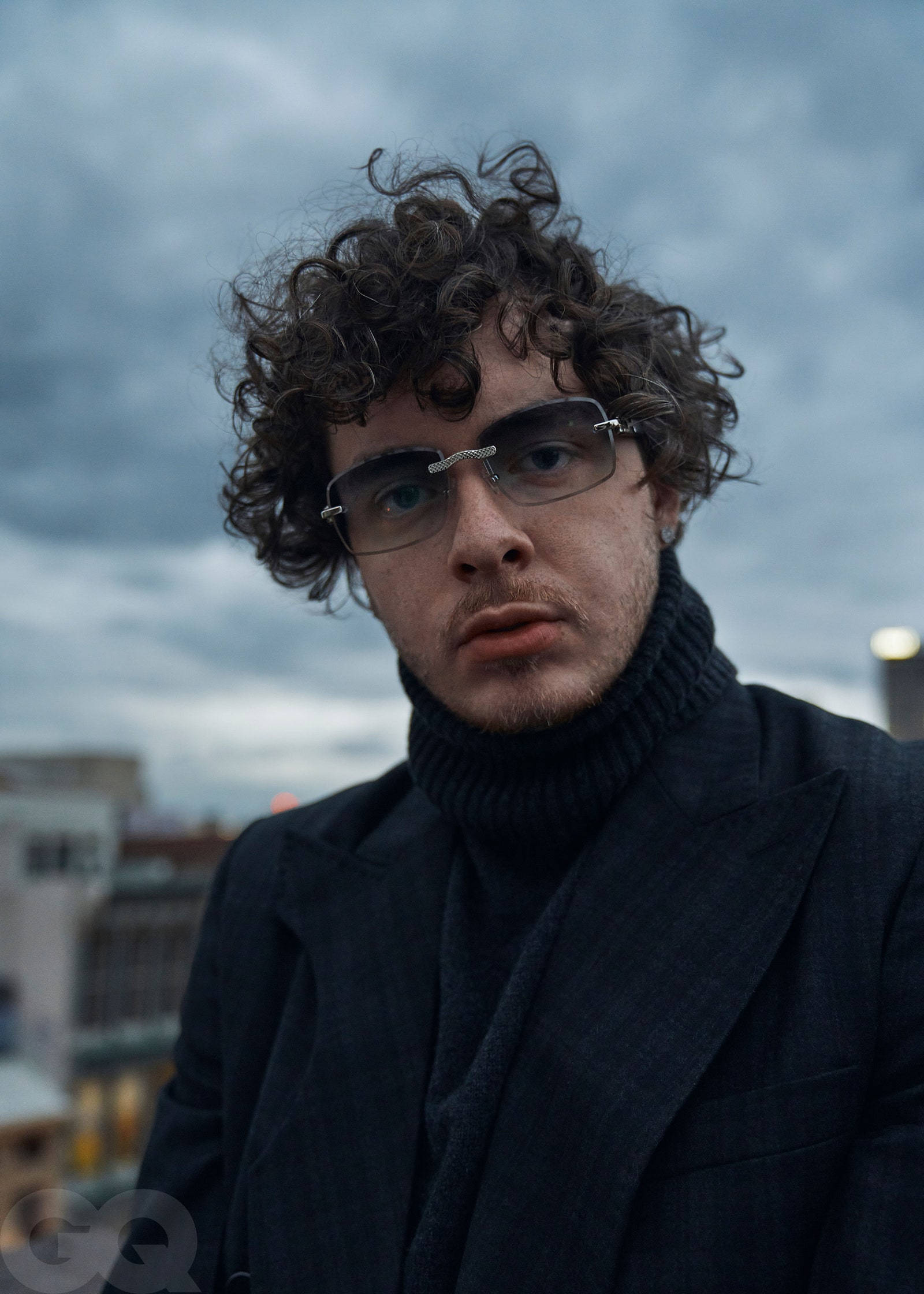 Jack Harlow, curly hair, glasses, Full HD Phone Wallpaper