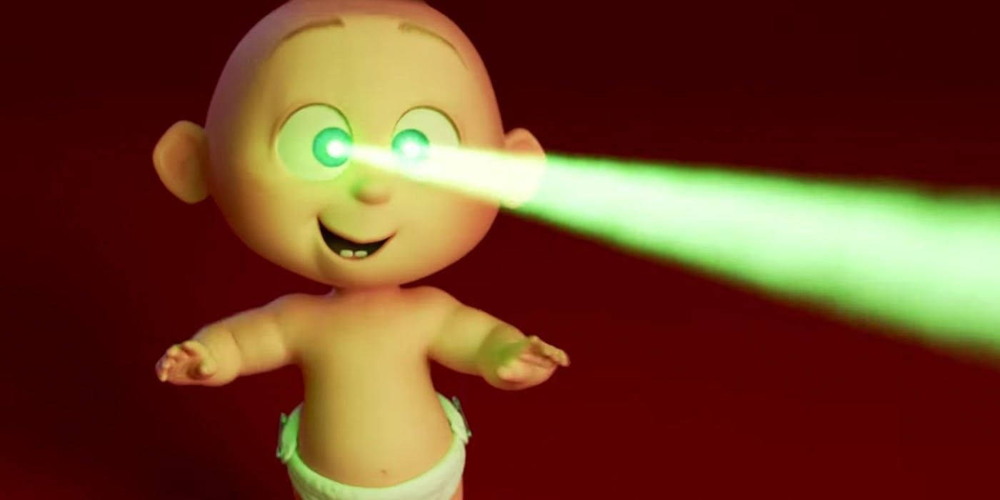 Jack Jack, green, laser beams, HD Desktop Wallpaper