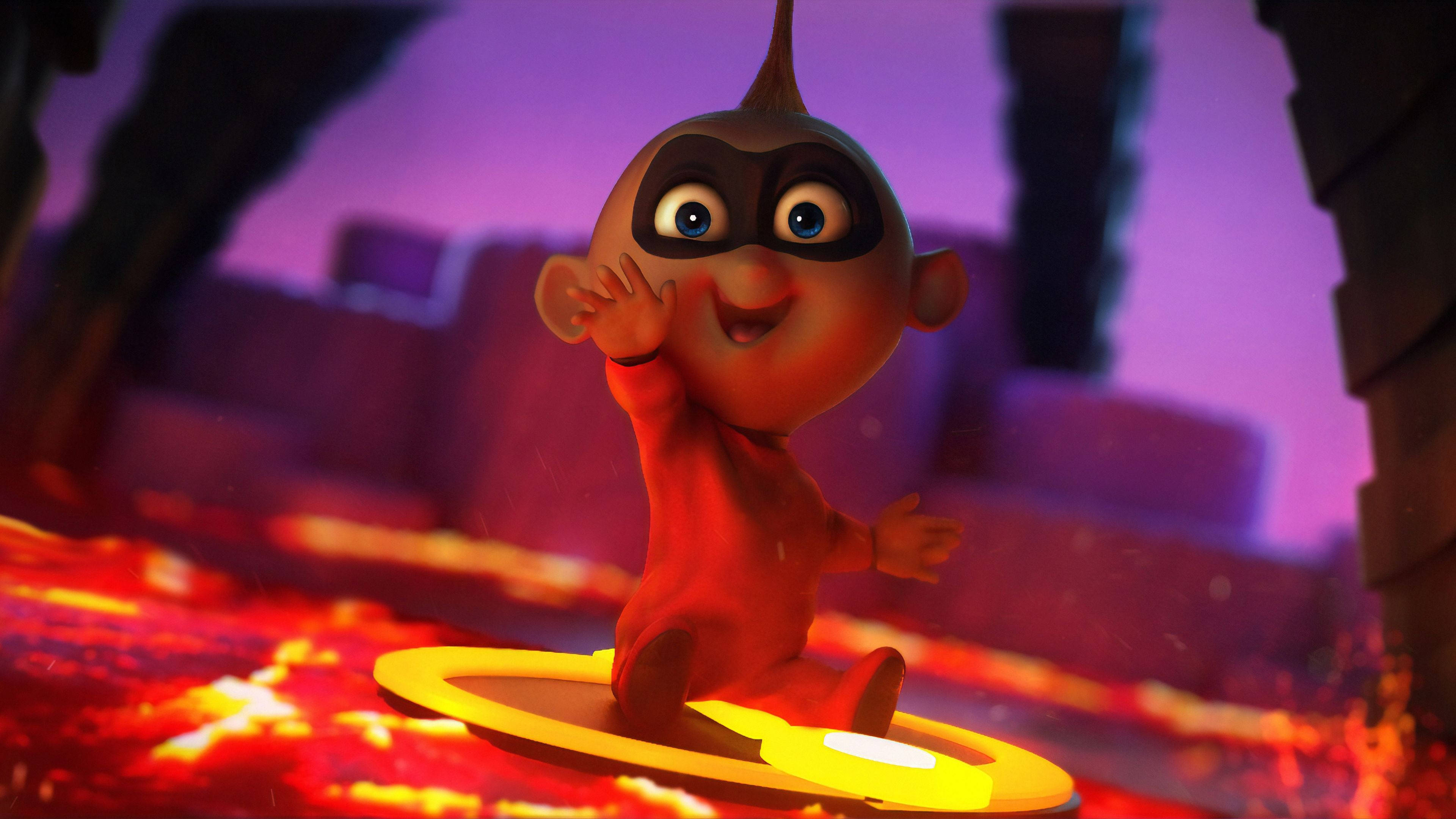 Jack Jack, purple, red suit, 4K Desktop Wallpaper