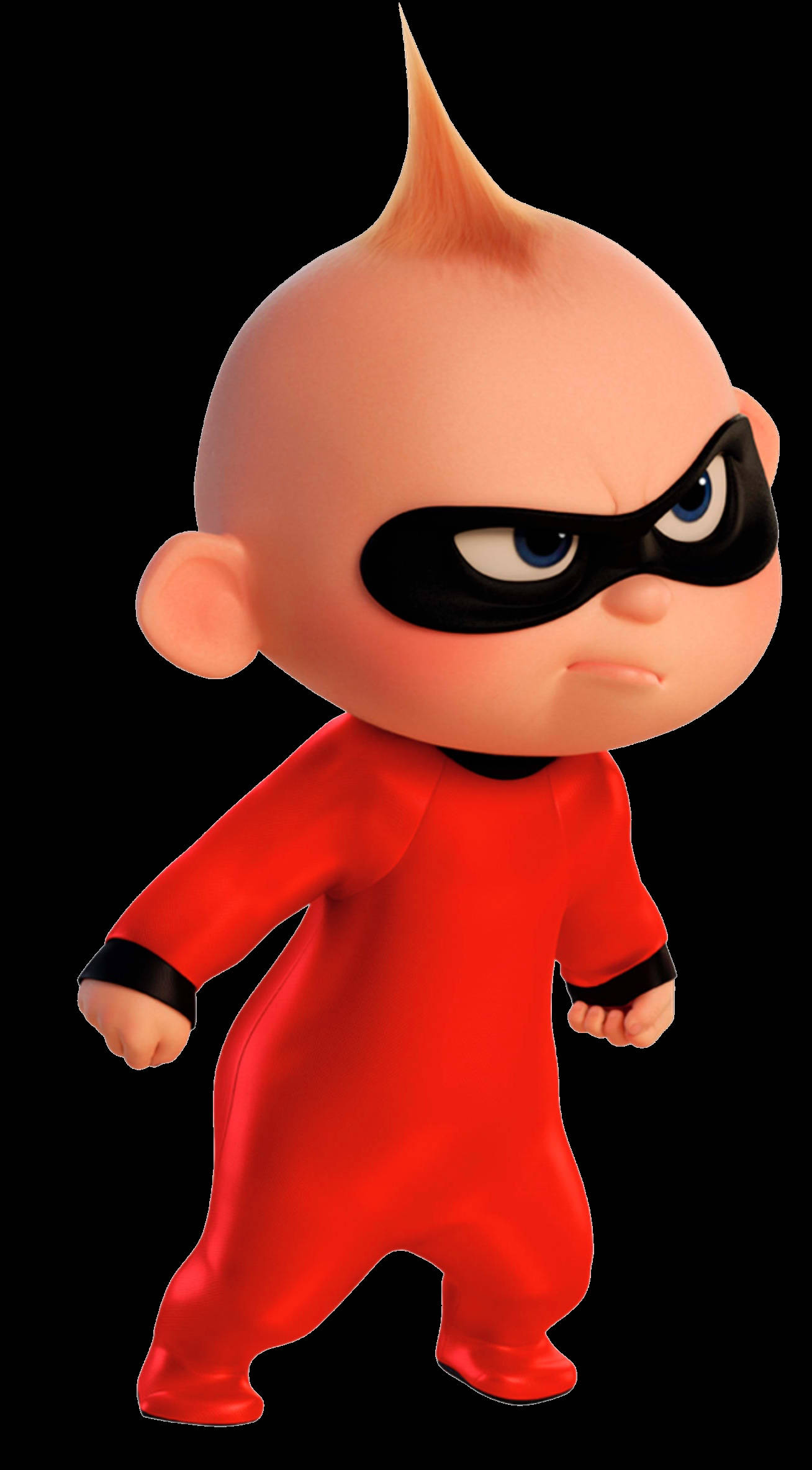 Jack Jack, red suit, black mask, Full HD Phone Wallpaper
