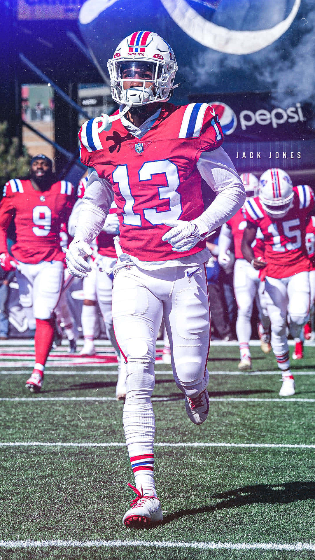 Jack Jones, red and white uniform, number 13, Full HD Phone Wallpaper