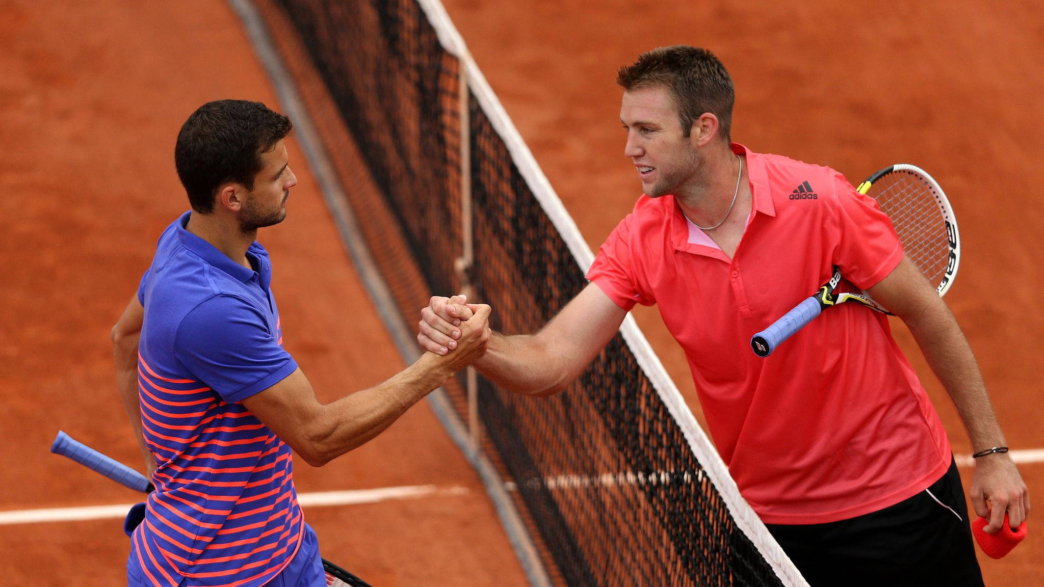 Jack Sock, tennis court, clay court, Full HD Desktop Wallpaper