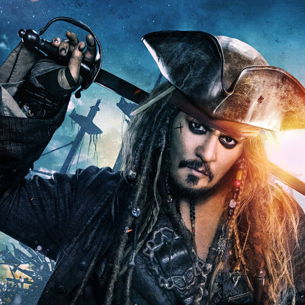 Jack Sparrow, dreadlocks, tricorn hat, SD Desktop Wallpaper