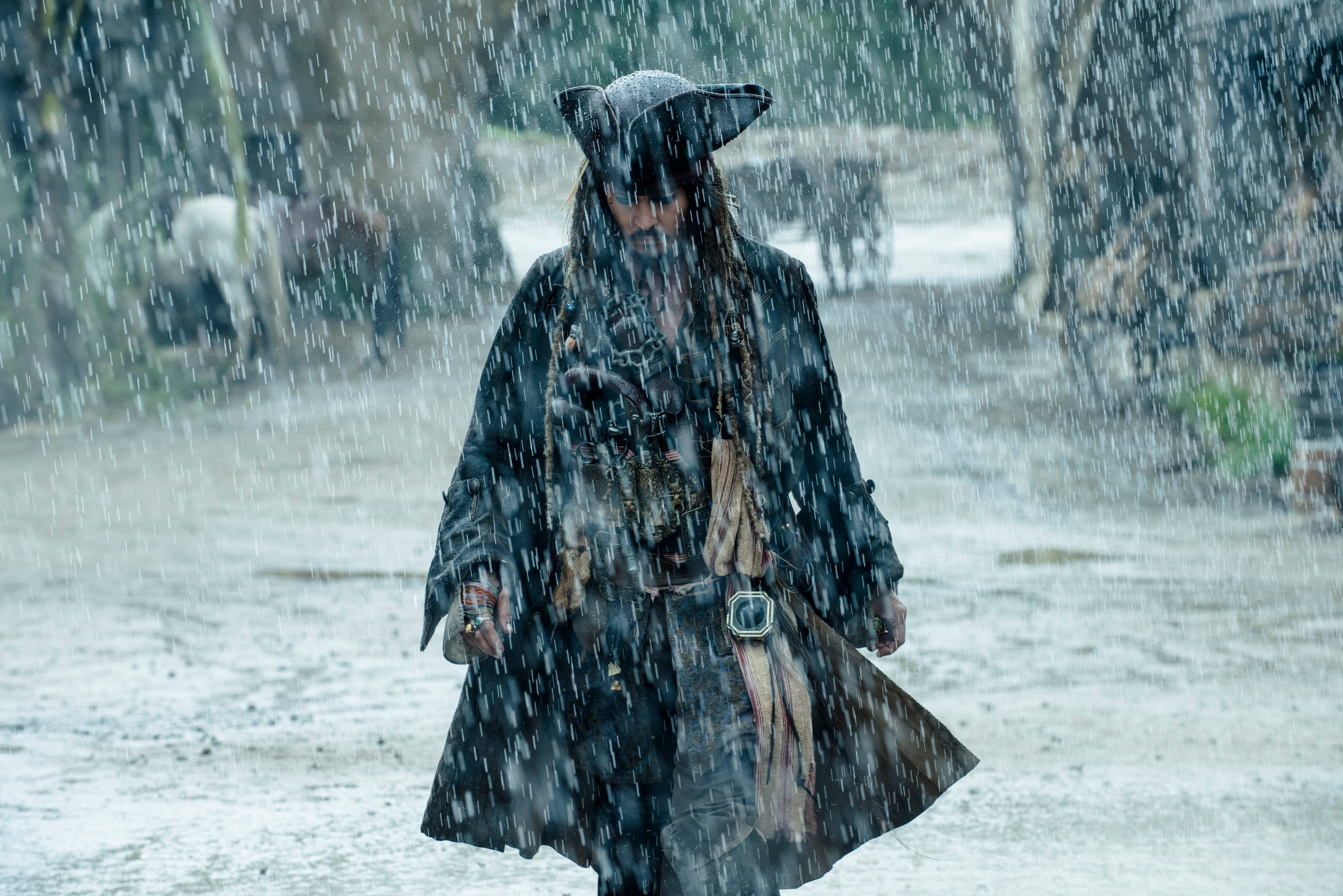 Jack Sparrow, dreadlocks, tricorn hat, 5K Desktop Wallpaper