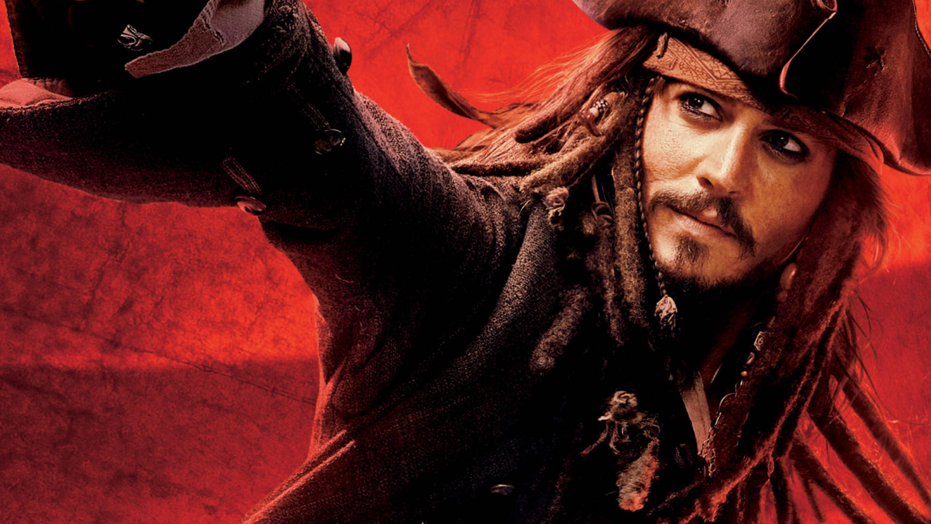 Jack Sparrow, dreadlocks, tricorn hat, Full HD Desktop Wallpaper