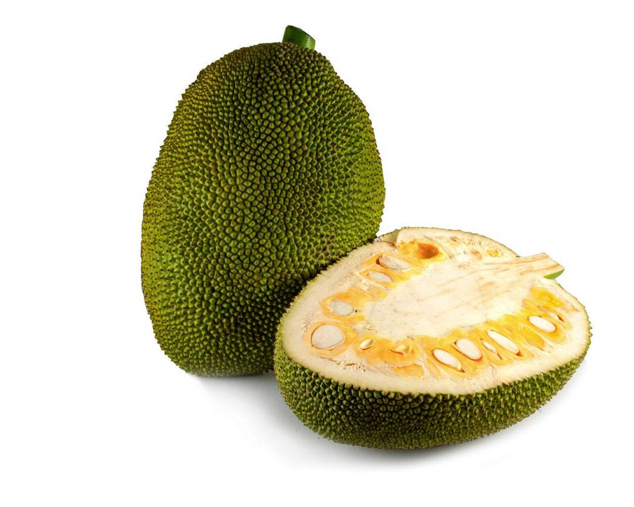 jackfruit, bumpy green skin, pale yellow flesh, HD Desktop Wallpaper
