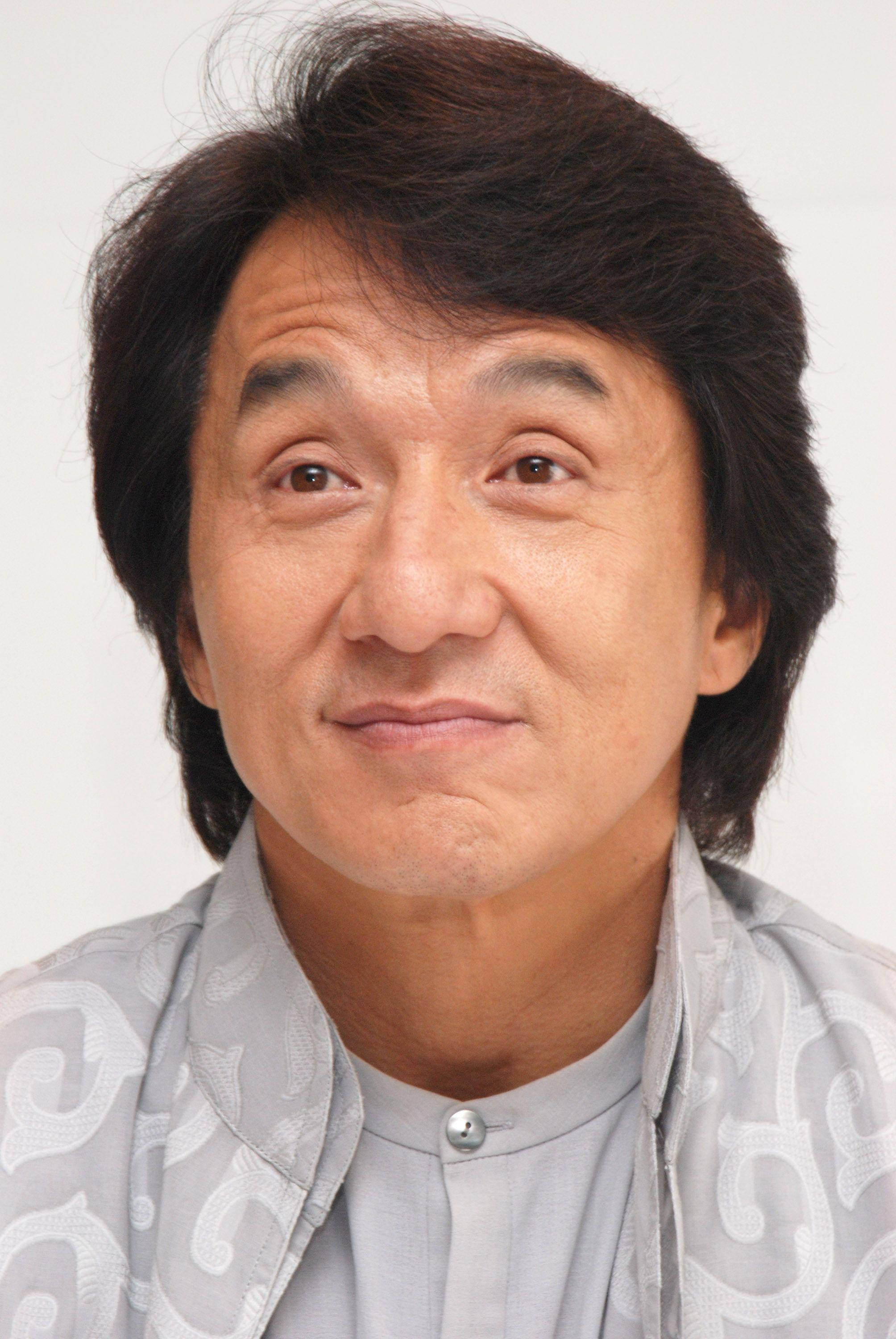 Jackie Chan, close-up portrait, dark hair, 2K Phone Wallpaper