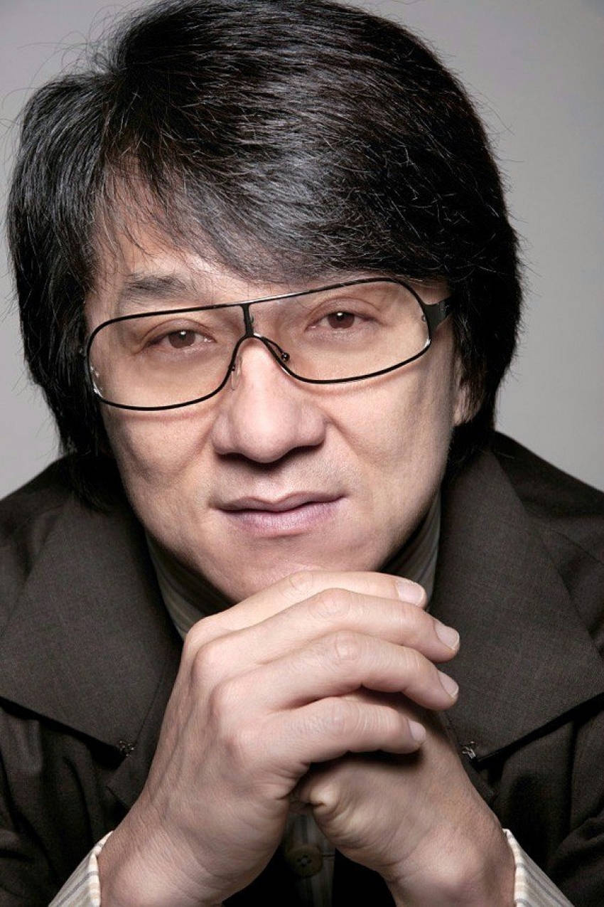 Jackie Chan, side part hairstyle, dark hair, SD Phone Wallpaper