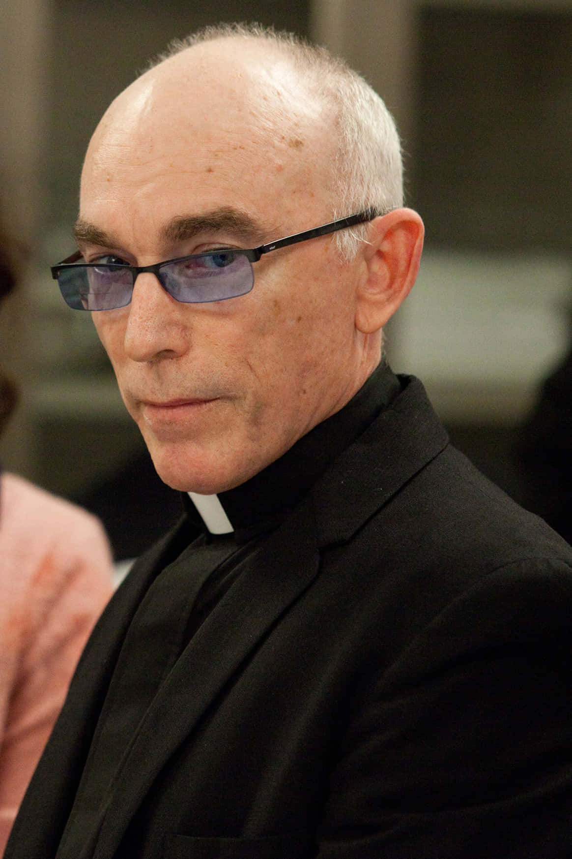Jackie Earle Haley, balding priest, glasses, HD Phone Wallpaper