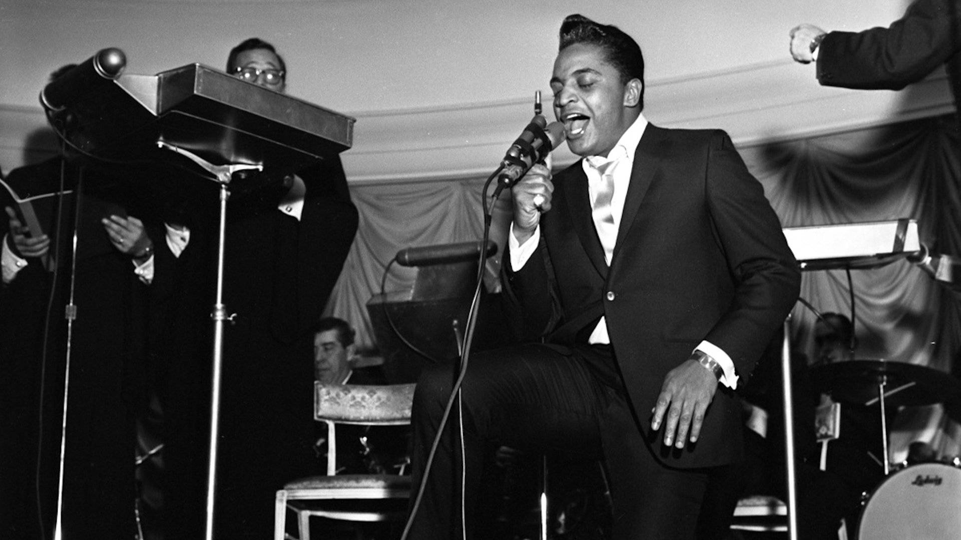 Jackie Wilson, black and white, suit, Full HD Desktop Wallpaper