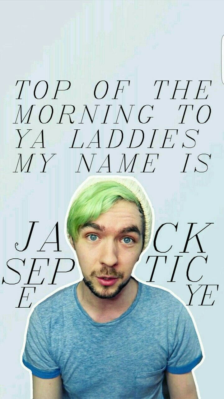 Jacksepticeye, bright green hair, blue eyes, HD Phone Wallpaper