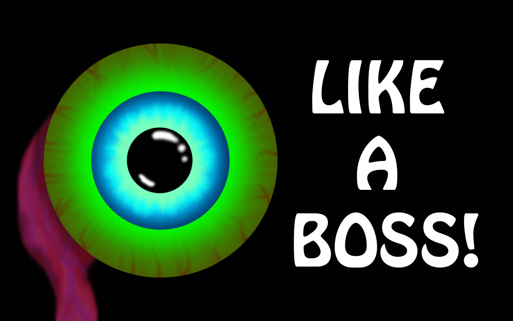 Jacksepticeye, glowing green and blue iris, black background, HD Desktop Wallpaper