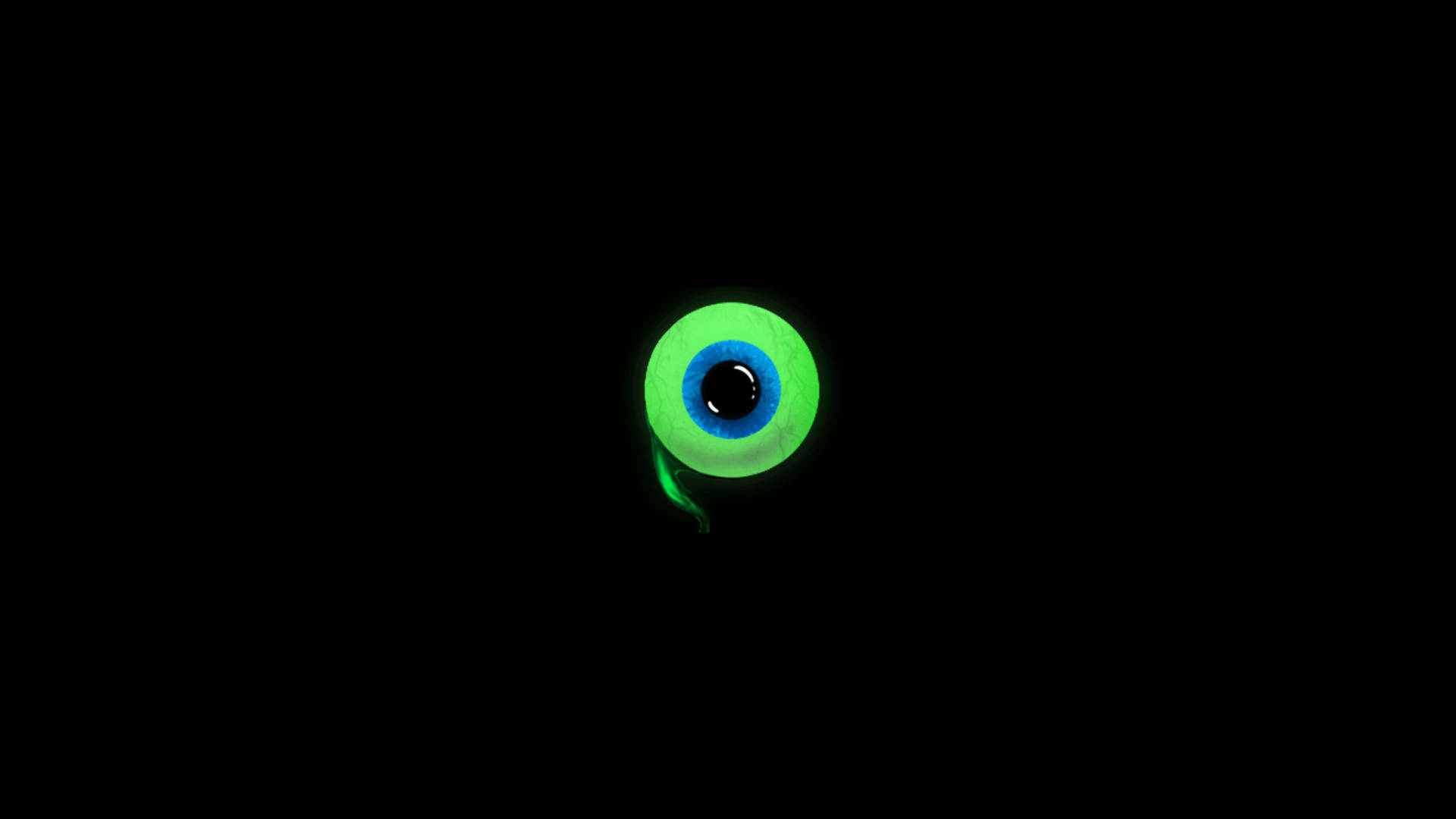 Jacksepticeye, minimalist, glowing green eye, Full HD Desktop Wallpaper