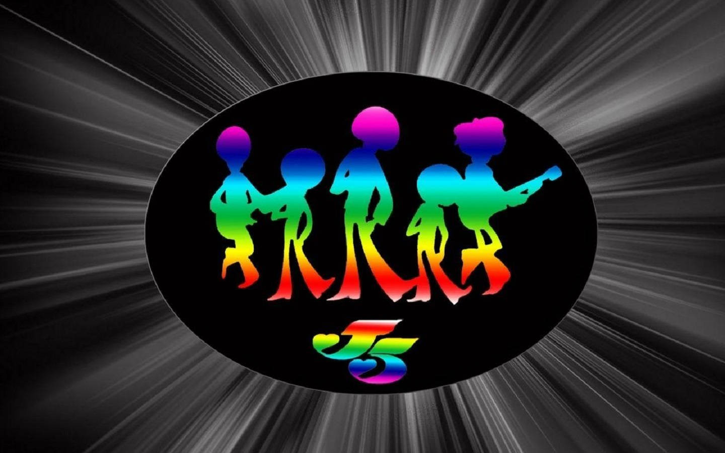 Jackson 5, rainbow-colored, silhouettes, HD Desktop Wallpaper