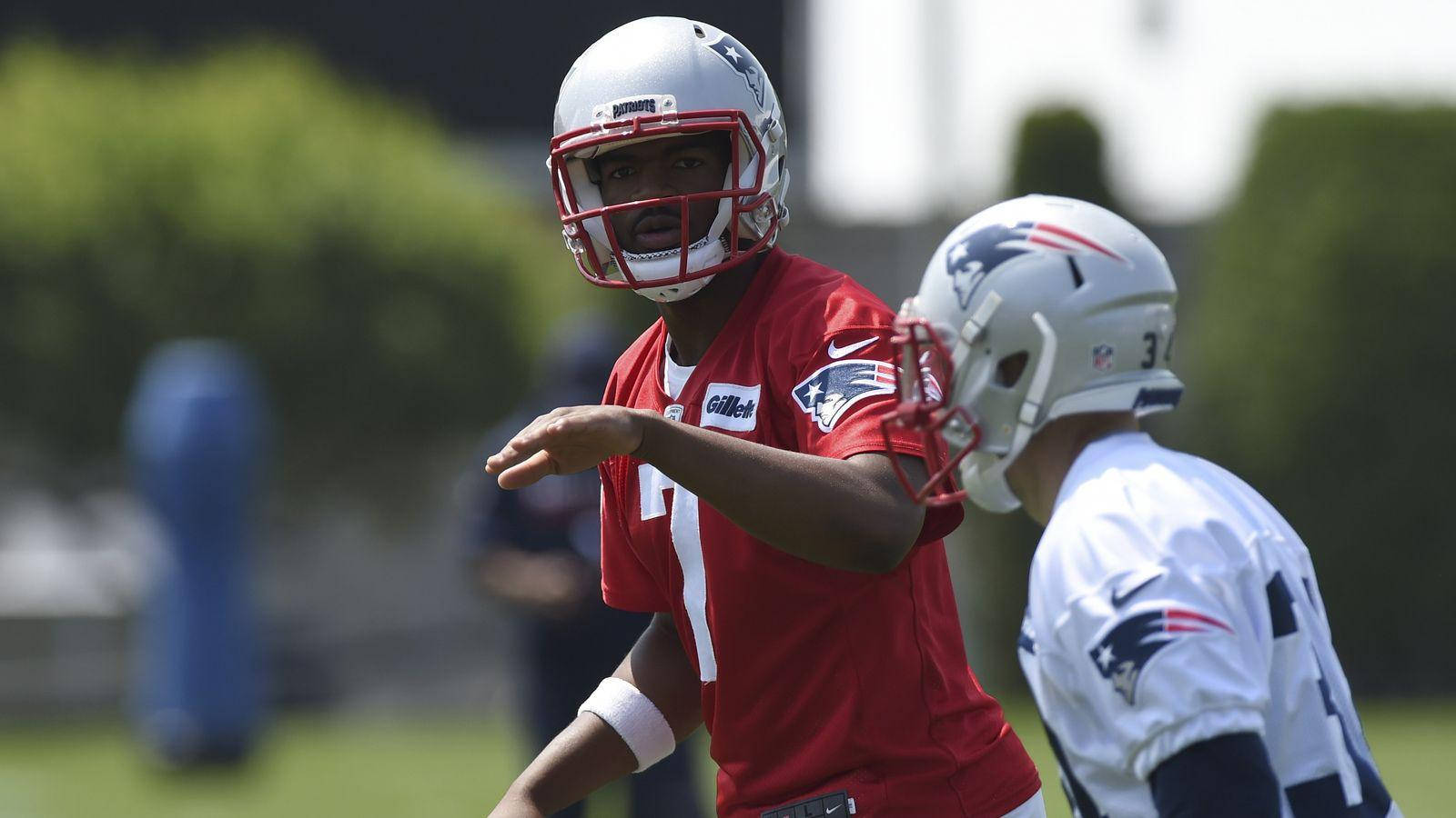 Jacoby Brissett, red jersey, football quarterback, HD Desktop Wallpaper